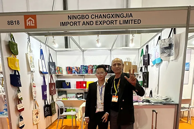 Customers visiting the booth