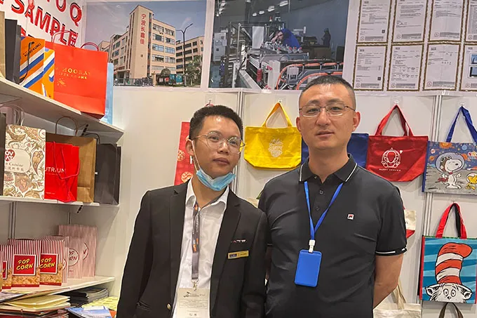 Sales team at the trade fair booth