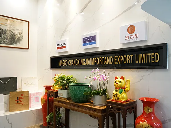 Company reception with Ningbo Changxingjia Import and Export Limited sign
