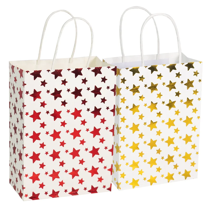 Christmas Party Gift Paper Bag with Printed Pattern