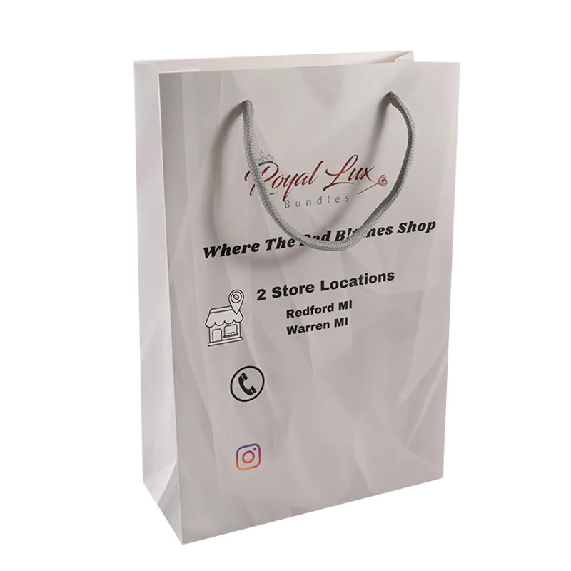 Custom Logo Cardboard E-Commerce Paper Bag