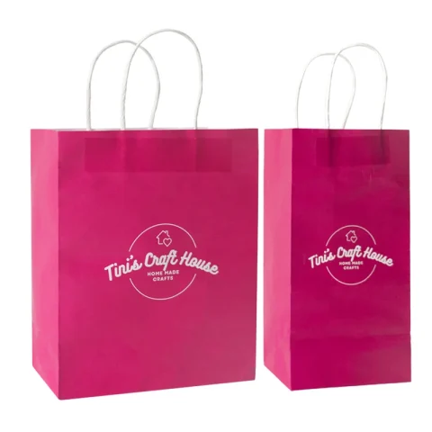 Kraft Paper Shopping Bag in Brown, Black or White – Small to Large