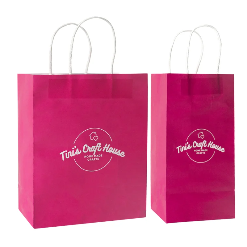 Kraft Paper Shopping Bag in Brown, Black or White – Small to Large