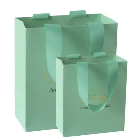Luxury Cosmetic Paper Bag with Custom Handles