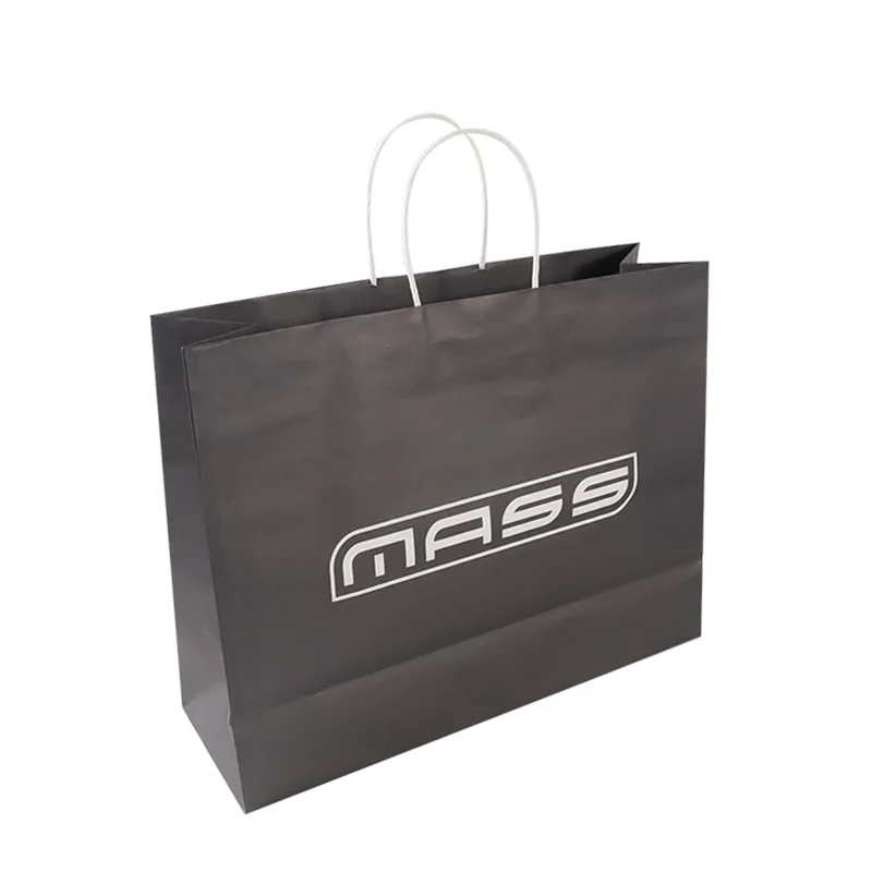 White Cardboard Boutique Paper Bag for Apparel & Shoes